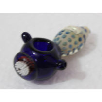 4" Blue Color Mushroom simple pocket pipe