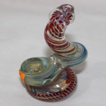 5 Inch Thick Colored Striped Handmade Smoking Bubbler