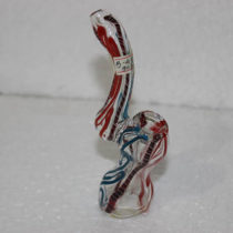 6" Amazing Colored Striped Bubbler