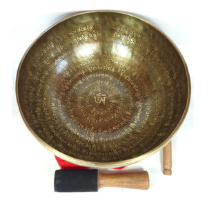 11 Inch Healing Mantra Carved Meditation Singing Bowls