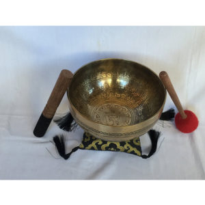 OM High Meditation Quality Handmade Carving 7 Metal Singing Bowl