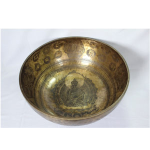 Inside Buddha Special Carving 46.5Cm Tibetan 7 Metal Singing Bowl